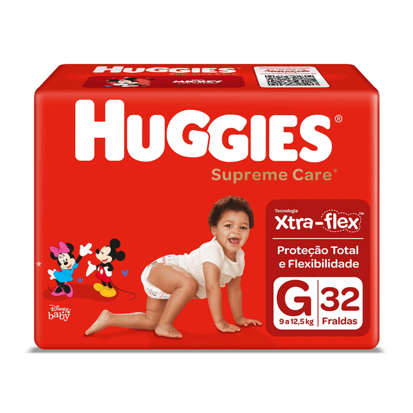 Fralda Huggies Supreme Care Com Xtra-flex g - 32 Unidades