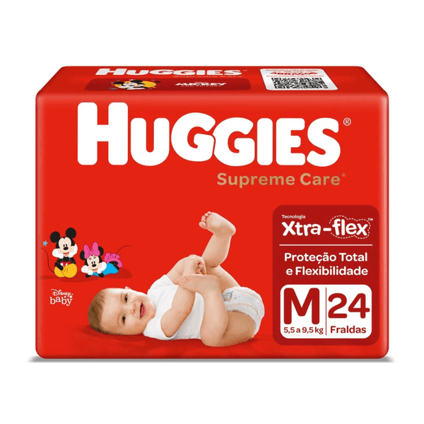 Fralda Huggies Supreme Care Com Xtra-flex m - 24 Unidades