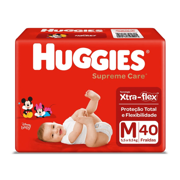 Fralda Huggies Supreme Care Com Xtra-flex m - 40 Unidades