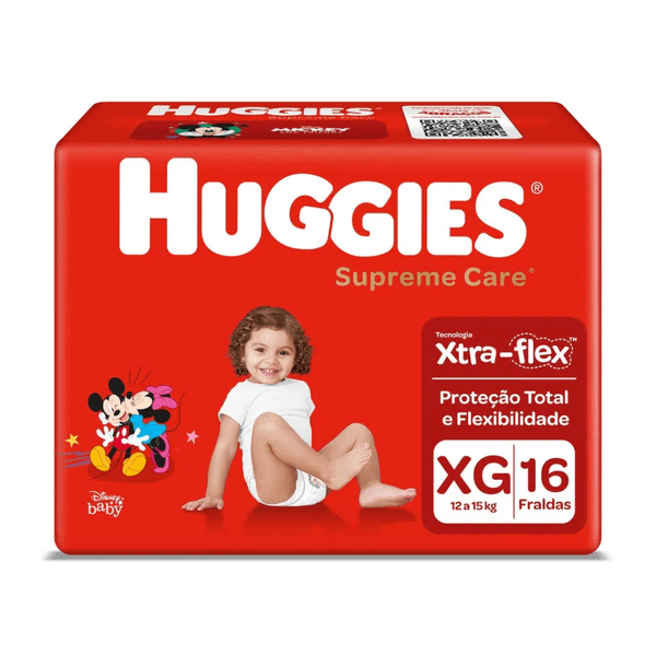 Fralda Huggies Supreme Care Com Xtra-flex Xg - 16 Unidades