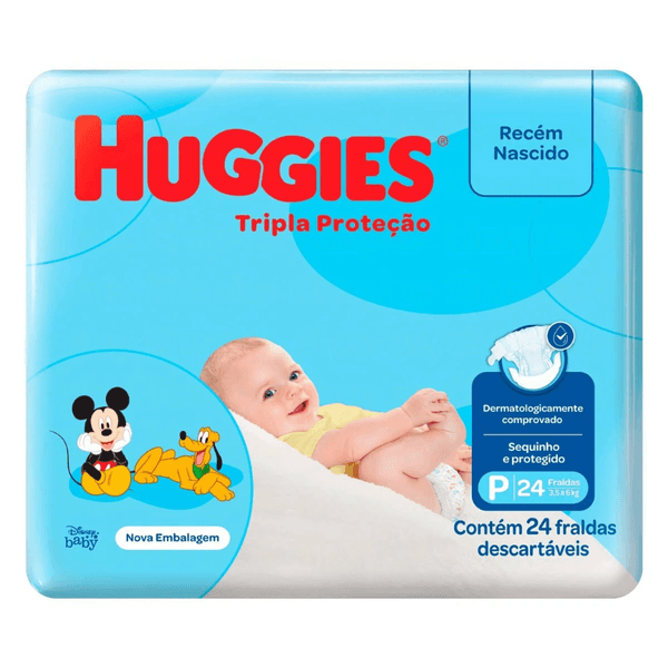 Fralda Huggies Tripla Proteção Com Xtra-protect p - 24 Unidades