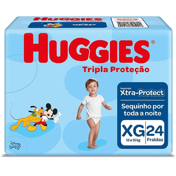 Fralda Huggies Tripla Proteção Com Xtra-protect Xg - 24 Unidades
