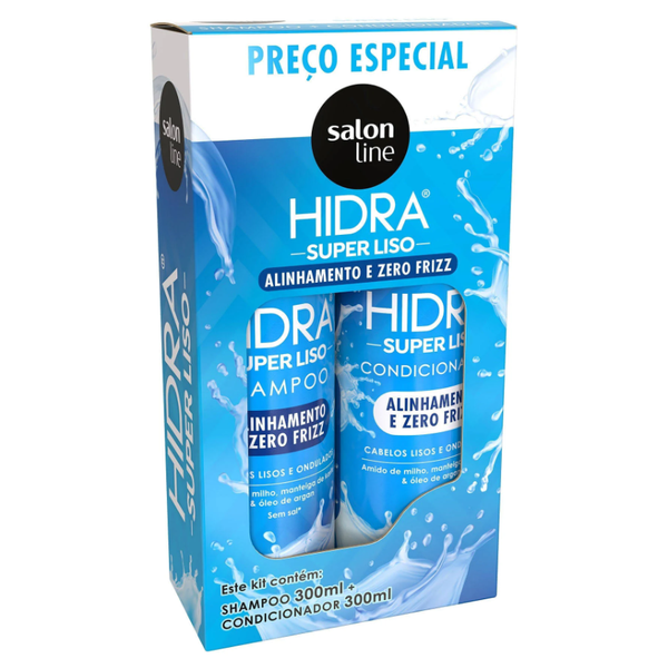 Kit Shampoo e Condicionador Salon Line Hidra Super Liso 300ml