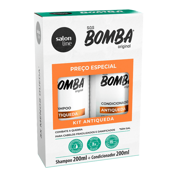 Kit Shampoo e Condicionador Salon Line Sos Bomba Antiqueda 200ml