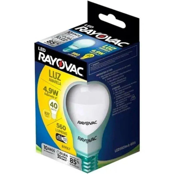 Lâmpada Led Rayovac 4.9w Bivolt Amarela