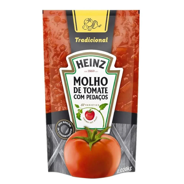 Molho De Tomate Heinz Tradicional 1,020kg