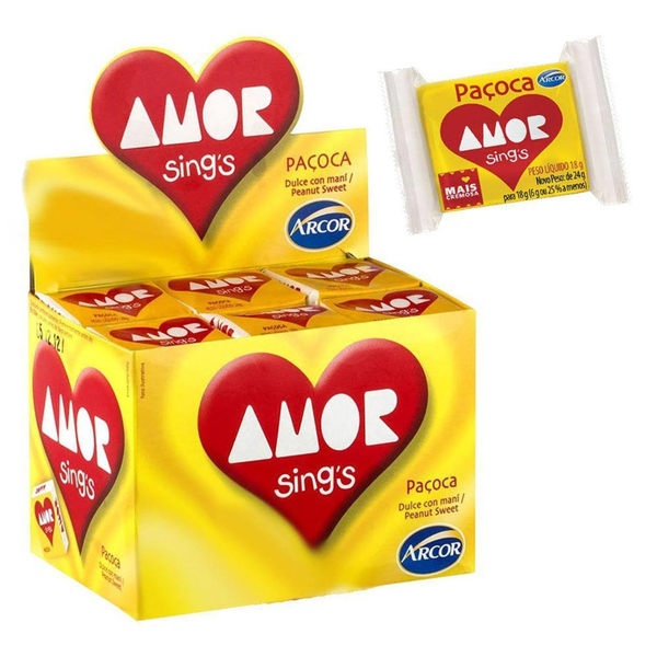 Paçoca Amor Arcor 18g - 30 Unidades