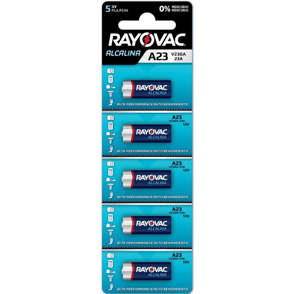 Pilha Alarme Rayovac 12volts V23ga - 5 Unidades