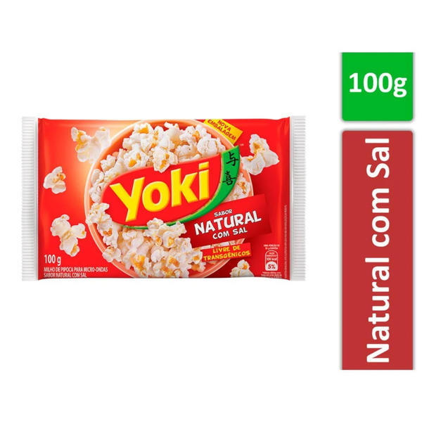 Pipoca Para Microondas Yoki Natural Com Sal 100g