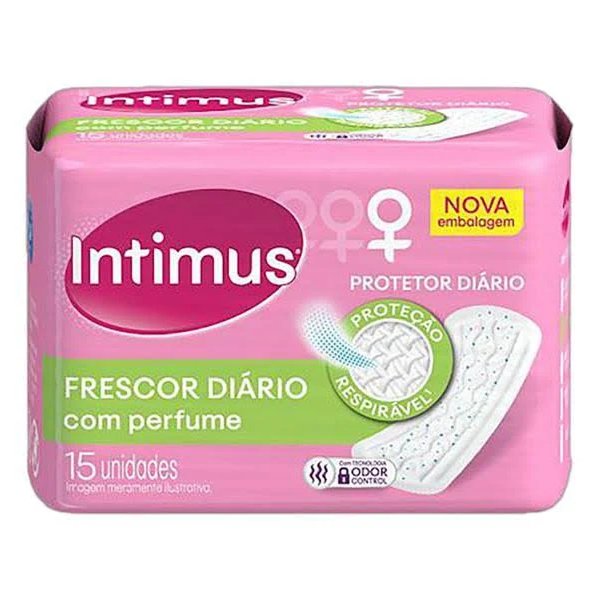 Protetor Diário Intimus Frescor Com Perfume 15 Unidades