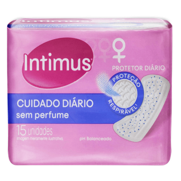 Protetor Diário Intimus Frescor Sem Abas Sem Perfume 15 Unidades