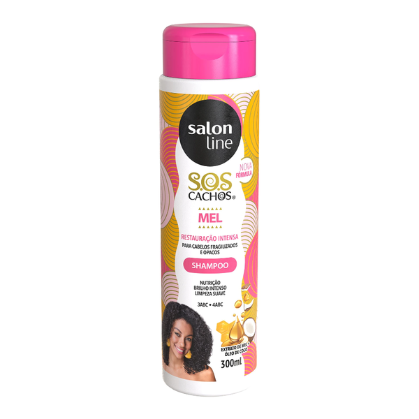 Shampoo Salon Line Sos Cachos Mel Cachos Intensos 300ml