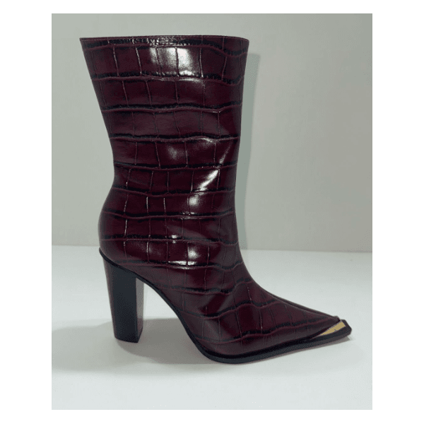 Bota de Couro Vinho 
