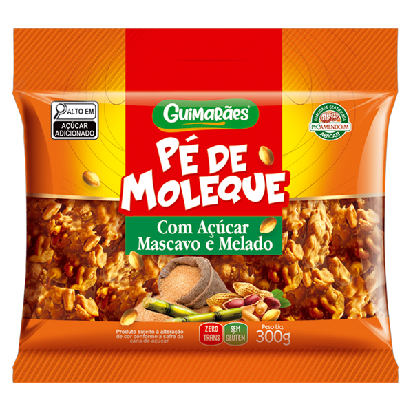 Pé De Moleque Com Açúcar Mascavo 300g