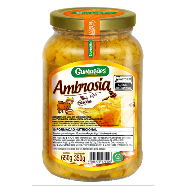 Doce Ambrosia Em Calda 650g
