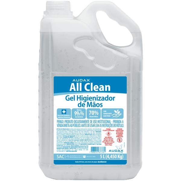 ALCOOL GEL 70% 5L ALL CLEAN AUDAX