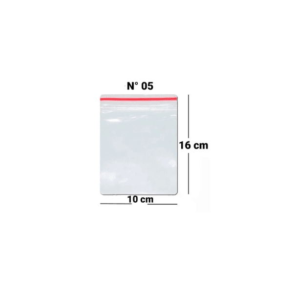 SACO PLASTICO ZIPADO 10x16CM N.05 - PCTE 100 UNID