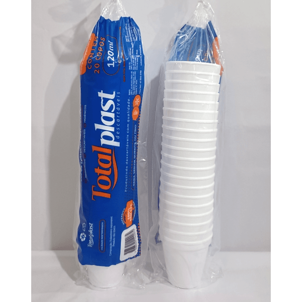 COPO TERMICO ISOPOR 120ML TOTALPLAST - Cx 1000 UNID
