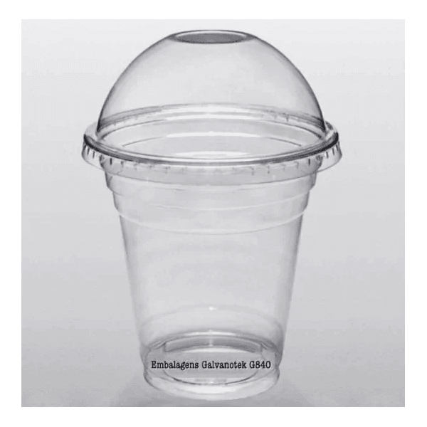 COPO BOLHA 400 ML - GALVANOTEK G840 C/TAMPA - PCTE 10 UNID