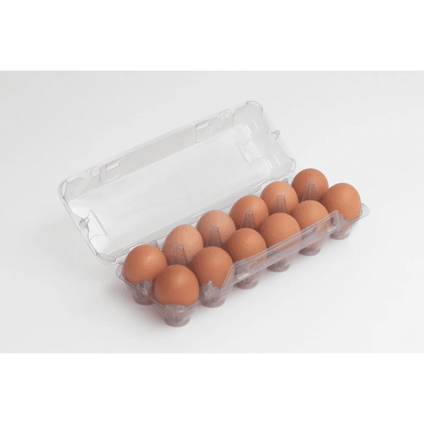 EMBALAGEM PET 12 OVOS GALINHA - FARDO 50 UNIDADES