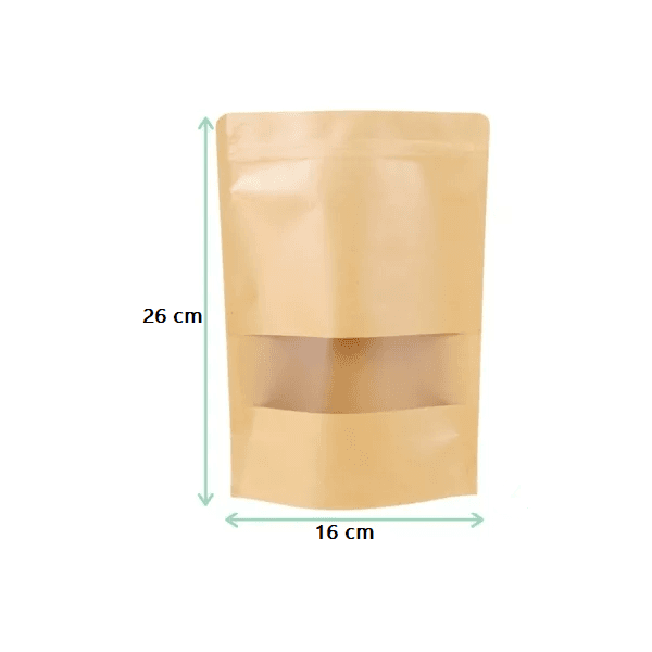 SACO STAND UP KRAFT 16X26 VISOR - PCTE 50 UNID