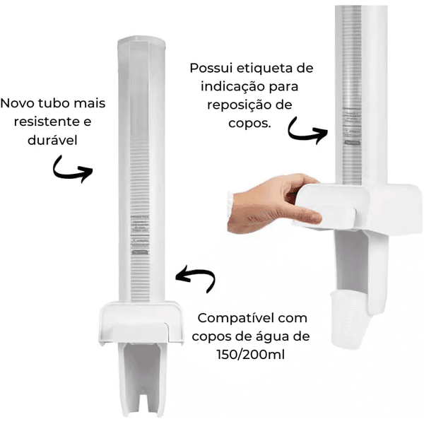 DISPENSER COPO AGUA POUPACOPO BRANCO - UNID 