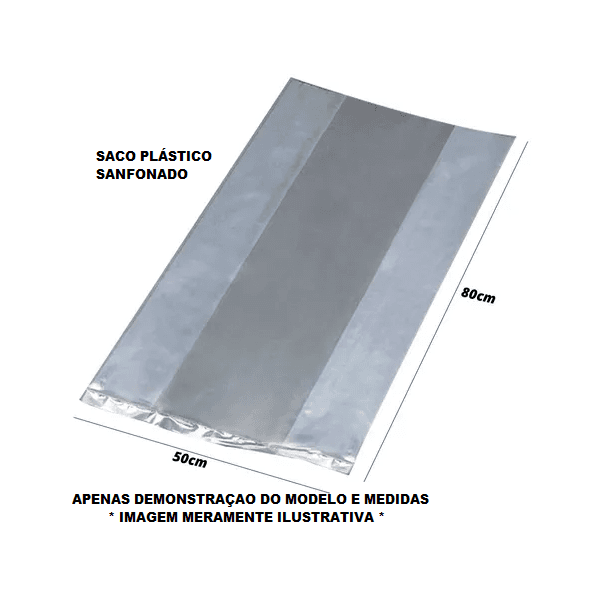 SACO PLAST RECICLADO CANELA SANFONADO 50x80x12 - PCTE 1 KG 