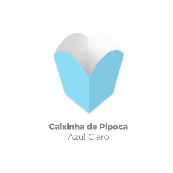 CACHEPO ANIVERSARIO MINI PIPOCA AZUL - PCTE 10 UNID 