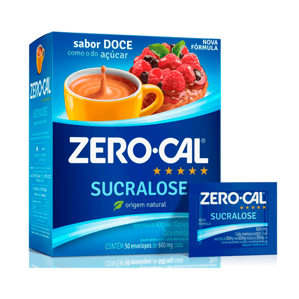 SACHE ADOÇANTE ZERO-CAL 0,6 G - Cx 50 UNID 