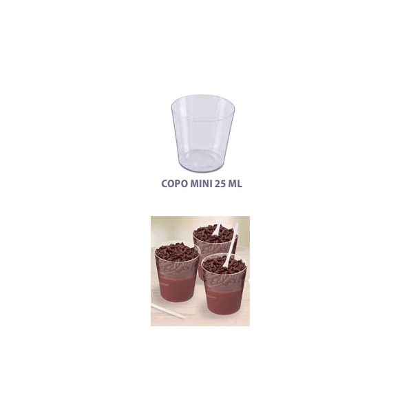 COPO CRISTAL 025ML MINI PRAFESTA - PCTE 10 UNID