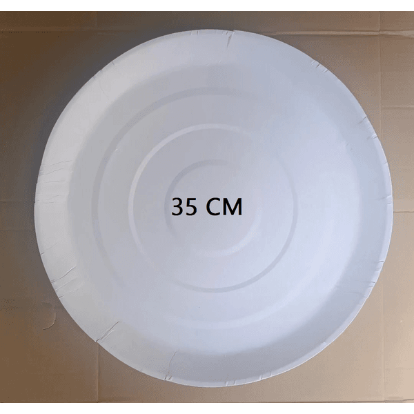 PRATO PRE-ASSADO BRANCO 35 cm - FD 100 UNID 
