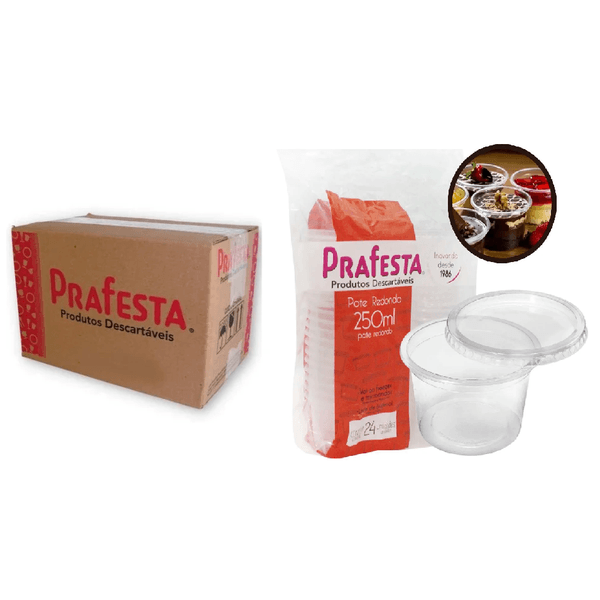 POTE REDONDO 0250G PRAFESTA - Cx 432 UNID 
