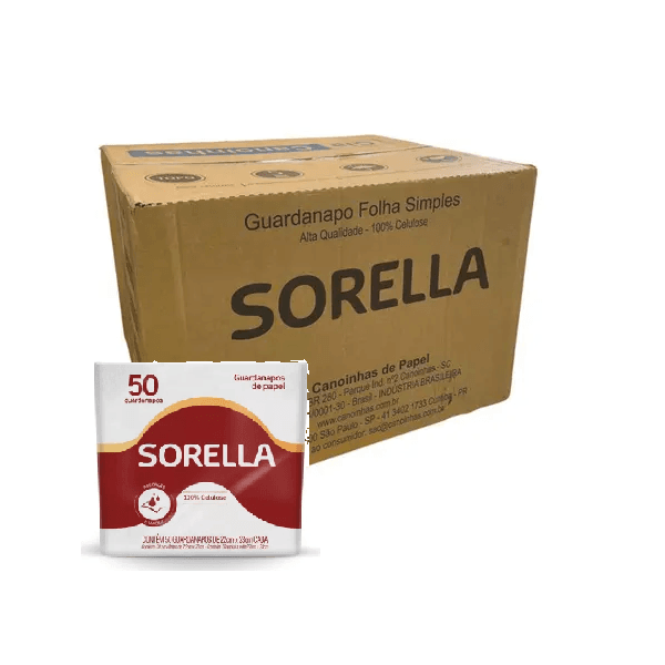 GUARDANAPO SORELLA 22x23 - Cx 4800 UNID