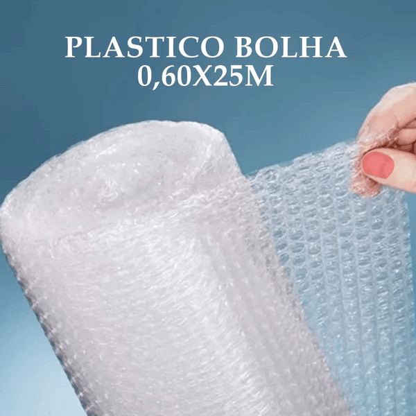 PLASTICO BOLHA 60cmX25mts - UNIDADE