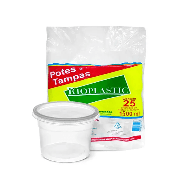 POTE REDONDO 1500G RIOPLASTIC - PCTE 15 UNID