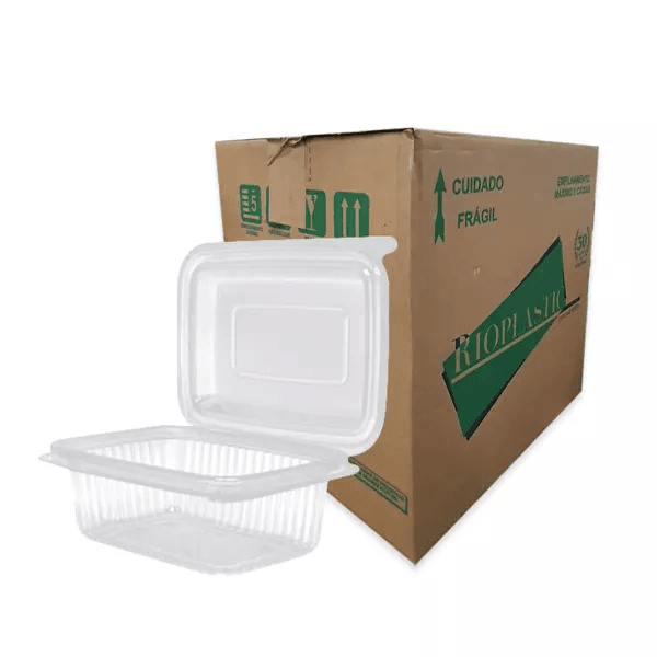 POTE RETANGULAR 0250ML RIOPLASTIC - CX 288 UNID 