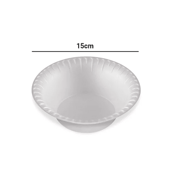 PRATO ISOPOR 15 CM FUNDO FIBRAFORM - PCTE 25 UNID