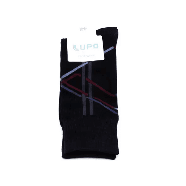 Meia Masculina Lupo Sportwear Listras Preta 