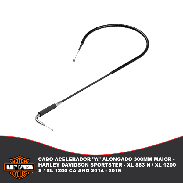 Cabo Acelerador "A" Alongado 300mm Maior - Harley Davidson Sportster Xl 883 N