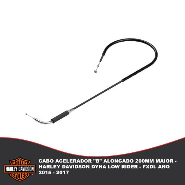 Cabo Acelerador "B" Alongado 200mm Maior - Harley Davidson Dyna Low Rider Fxdl Ano 2015 - 2017