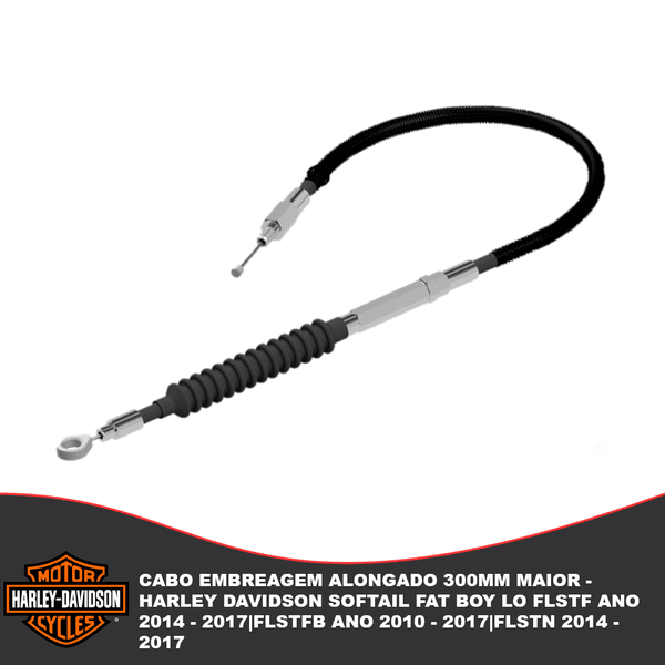 Cabo Embreagem Alongado 300mm Maior - Harley Davidson Dina Super Glide Ano 2010 - 2017