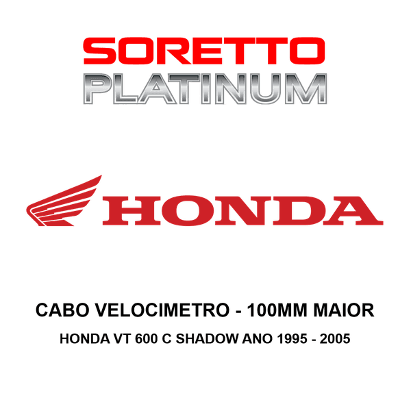 Cabo Velocimetro Alongado 100mm Maior - Honda Vt 600 c Shadow Ano 1995 - 2005