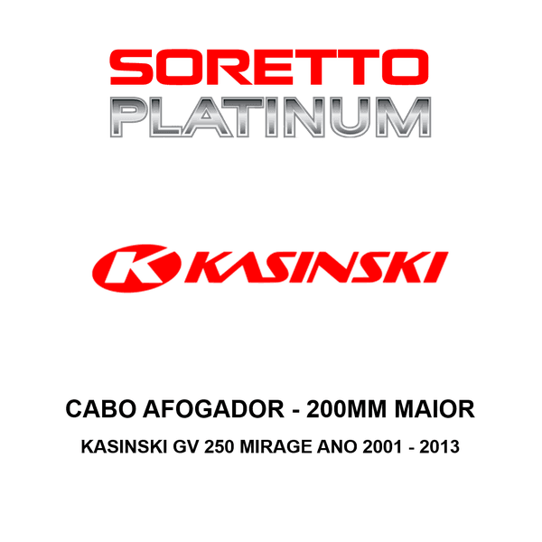 Cabo Afogador Alongado 200mm Maior - Kasinski Gv 250 Mirage Ano 2001 - 2013