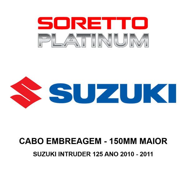 Cabo Embreagem Alongado 150mm Maior - Suzuki Intruder 125 Ano 2010 - 2011