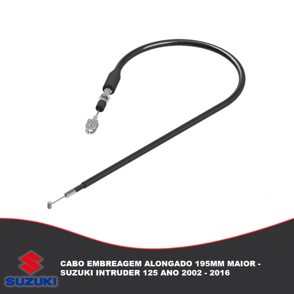 Cabo Embreagem Alongado 195mm Maior - Suzuki Intruder 125 Ano 2002 - 2016