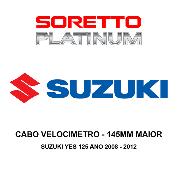 Cabo Velocimetro Alongado 145mm Maior - Suzuki Yes 125 Ano 2008 - 2012