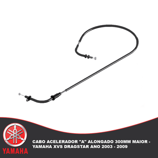 Cabo Acelerador "A" Alongado 300mm maior - YAMAHA XVS DRAGSTAR ANO 2003 - 2009