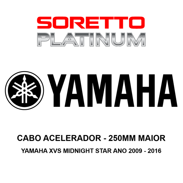 Cabo Acelerador "B" Alongado 250mm Maior - Yamaha Xvs Midnight Star Ano 2009 - 2016