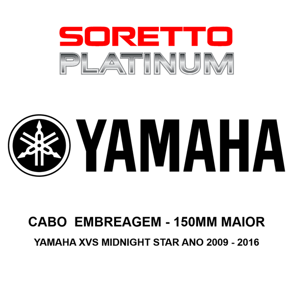 Cabo Embreagem Alongado 150mm Maior - Yamaha Xvs Midnight Star Ano 2009 - 2016