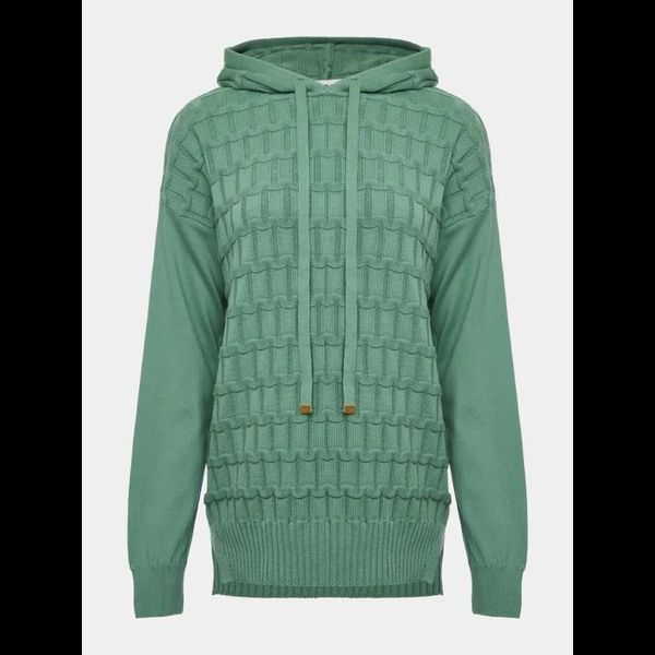 Blusa Trabalhada C/ Capuz Anselmi - Verde